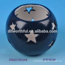 Cutely star design ceramic tealight holder